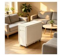 Générique Table a Manger avec 4 Chaises, Table À Abattant Rétractable en Bois Massif avec Tiroir de Rangement sur roulettes, Table Pliante Salle à Manger, Adapté pour Cuisine Restaurant 1.4 m(White)