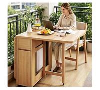 Générique Table A Manger Pliante Portable，Table À Abattant Rétractable en Bois Massif avec Tiroir De Rangement Tables Cuisine Pliante Tables Et Chaises Salle Manger pour Salon, Hospitalité