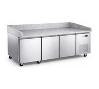 Générique Table à Pizza Réfrigérée en Granit 3 Portes - Moteur à Droite - 580L