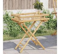 Générique Table à Plateau Pliante 60x40x68 cm Bambou, Meubles, Tables, Tables Pliantes, Brun, (Poids 5.6KG)