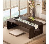 Générique Table À Thé Chinoise en Bambou Table Basse Pliante Japonaise en Bambou Massif | Tables De Salon Escamotable, Bureau Pliant Portable pour Lit, Méditation, Salle De Thé(Black,70cm/27.5in)