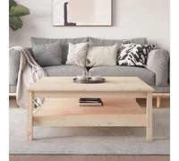 Générique Table Basse 100x100x40 cm Bois Massif de pin, Meubles, Tables, Tables Basses et Tables d'appoint, Tables Basses, Brun, (Poids 19.74KG)
