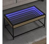 Générique Table Basse avec LED Infini chêne Sonoma 90x50x41 cm Meubles Tables Tables Basses et Tables d'appoint Tables Basses (Poids 22.6KG)