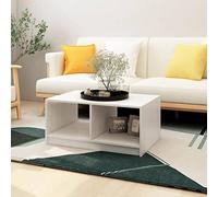 Générique Table Basse Blanc 75x50x33,5 cm Bois de pin Massif,Tables,Tables Basses et Tables d'appoint,Tables basses-809907