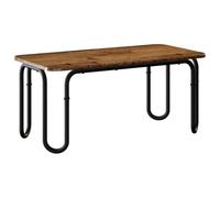 Générique Table Basse Bois d'ingénierie 100 x 50 x 45 cm Acier Galvanisé | Pieds en forme de U, plateau lisse et résistant, cadre en acier galvanisé, salon cuisine salle à manger, essuyage chiffon