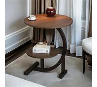 Générique Table Basse Extensible Moderne à Double Couche, Table multifonctionnelle avec Plateau en Bois avec étagère de Rangement for Le Salon(Brown)