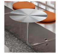 Générique Table Basse Murale en Acier Inoxydable - Bureau Flottant De Bar Peu Encombrante Plateau Multifonctionnelle Ronde for Coin Petit-déjeuner, Coin Canapé Ou Bistrot(30cm)
