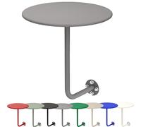 Générique Table Basse Murale L-Type Tables De Bar Ronde, Table À Collation, Petite Table D'appoint avec Support Métal Gain De Place Bureau D'ordinateur Flottant(Gris)