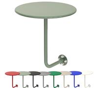 Générique Table Basse Murale L-Type Tables De Bar Ronde, Table À Collation, Petite Table D'appoint avec Support Métal Gain De Place Bureau D'ordinateur Flottant(Teal)