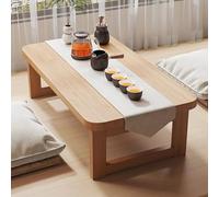 Générique Table Basse Pliable en Bambou Style Tatami - Petite Table Basse pour Salon, Balcon et Bureau - Design Pliable et Portable, Finition Naturelle (120x48x35cm)