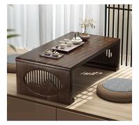 Générique Table Basse Pliable en Bambou Style Tatami - Table d'appoint légère pour Salon et Balcon | Bois Massif sculpté Traditionnel | Aucun Assemblage requis, supporte jusqu'à 100 kg | Petite Table