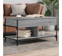 Générique Table Basse Sonoma Gris 100x50x50 cm Bois d'ingénierie et métal,Tables,Tables Basses et Tables d'appoint,Tables basses-845369