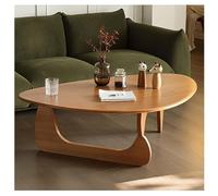 générique Table Basse Triangulaire Moderne du Milieu du siècle pour Salon, Pieds et Plateau en Bois Massif Rustique, Table d'appoint pour Petits espaces,128CM/50IN