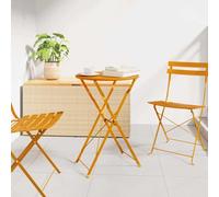 Générique Table bistrot Moutarde Ø50x71 cm Acier revêtu de Poudre,Meubles, Mobilier de Jardin, Tables de Jardin, Moutarde (Poids 5.25KG)