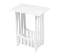 Générique Table Chevet Garçon et Filles en PVC-Bois Composite Blanc, Meuble pour Petits Espaces Facile à Déplacer, Table de Chevet Haute Design Simple et Élégant pour Chambre et Salon
