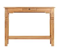 Générique Table Console 100x40x76 cm Bois d'Acacia Massif | Avec 1 Tiroir Etagere Inferieure, Rustique, Unique Grain du Bois, Fixation Murale Incluse