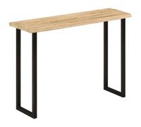 Générique Table Console à Live Edge 105x33x76 cm en Bois de manguier Massif avec Pieds en Acier en Forme de U, Parfaite pour Salon ou entrée