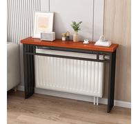 Générique Table Console avec étagère pour radiateur, Plateau en Bois Massif, Grande capacité, Cache-radiateur décoratif pour Salon, Chambre, Couloir et Bureau (Noir 150 x 20 x 90 cm)