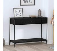 Générique Table Console Chêne Noir 100 x 34.5 x 75 cm Bois d'ingénierie,Meubles,Tables,Tables Basses et Tables d'appoint,Tables d'appoint-883512