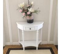 Générique Table Console de Rangement pour entrée, Table d'appoint étroite, Style Milieu du siècle avec Un Seul tiroir, Design en Demi-Lune, idéale pour Un canapé, Un Porche, Une séparation de Hall ou