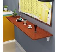 Générique Table Console de Rangement pour entrée, Table d'appoint étroite, Table Pliante Murale, Bureau Flottant, Table de Salle à Manger/Bar Gain de Place pour Cuisine et Chambre, Finition Teck, 130