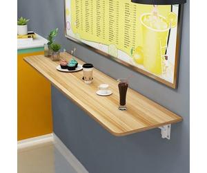 Générique Table Console de Rangement pour entrée, Table d'appoint étroite, Table Pliante Murale Gain de Place, Table Flottante Polyvalente pour Cuisine et Salle à Manger, Finition Noyer, 70 x 30 cm /