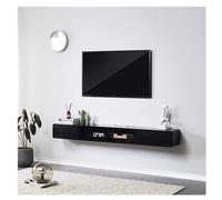 Générique Table Console d'entrée Fine avec étagère intégrée derrière Le canapé, en marbre et Miroir, Style Moderne. Meuble TV Suspendu avec Porte et Rangement sous Le Can