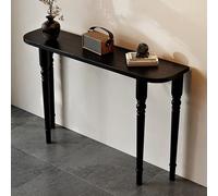 Générique Table Console D'entrée, Meuble Derrière Le Canapé, 4 Pieds, Tables D'appoint Rectangulaires en Bois de Ferme for Couloir, Salon, Foyer, Rustique(Black,80x30x90cm)
