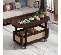 Générique Table d' Appoint, Petite Table de Chevet, Bouts de Canapé, Tables Basse en Bois Rotative à 360° pour Canapé, Lit, Salon, 60x40x48cm Tables D'ordinateur Portable(60x58cm(23.6x22.8))