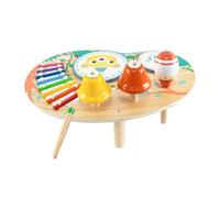 Générique Table d'Activités pour - Tableau Musical Éducatif en Bois avec Tambour et Xylophone pour Bébé | Jouets de Développement de la Coordination Visuelle et Manuelle pour à Partir de 2 Ans