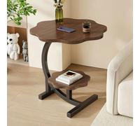 Générique Table D'Appoint a Deux Niveaux en Forme de Fleur, Petite Table Basse en Forme de C, for Salon, Salle de Reception, Chambre et Petits Espaces