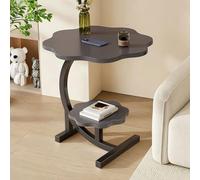 Générique Table D'Appoint a Deux Niveaux en Forme de Fleur, Petite Table Basse en Forme de C, for Salon, Salle de Reception, Chambre et Petits Espaces