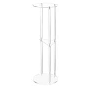 Générique Table d'Appoint - Acrylique Transparent 60x20x20cm | Table d'appoint Ronde à 3 Niveaux | Tables de Chevet | Petites Tables décoratives pour Boissons, café, thé, vin, Chevet, canapé, Salon