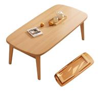 Générique Table D'appoint Bout de Canape Petite Table Basse Gueridon Tables de Sol Japonaise Moderne Pliable, pour Salon De Thé,Extérieur, Balcon, Salon(Natural,100x55x45cm)