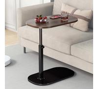 Générique Table d'appoint en Forme de C à Hauteur réglable, Table d'appoint en Forme de C, Hauteur réglable, Plateau pivotant à 360° pour Ordinateur Portable pour canapé et lit, Table Basse relevable