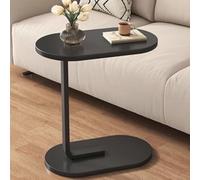 Générique Table d'appoint en Forme de C à Hauteur réglable, Table de Chevet pivotante à 360° pour canapé et lit, idéale pour Les Petits espaces, Salon et Chambre à Coucher (Noir)