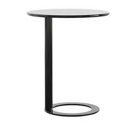 Générique Table d'appoint en Forme de C for Petit Espace, Tables de Plateau TV à Assemblage Facile, Table de canapé for Salon, Chambre à Coucher et Bureau(Black,60x74cm)