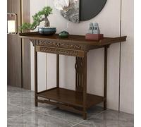 Générique Table d'autel de méditation en Bambou avec tiroir - Support de prière Puja de 120 cm pour Salon, Chambre, Bureau, Salle de Bain - Idéal pour la méditation et la Pratique spirituelle