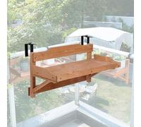 Générique Table de Balcon Table de Balcon Non Pliable avec rambarde/Tables de terrasse en Bois Massif avec rambarde, Bureau Mural avec Grand Triangle renforcé(L 60 CM)