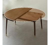 Générique Table de Banquet Ronde Pliante, Table à Manger Polyvalente de 109 cm, Rangement Facile et Installation Simple, Table d'événement Portable et légère pour la Maison et Les rassemblements.