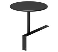 Générique Table De Bar Murale, Bureau D'appoint De Cuisine Multifonctionnelle Plateau Basse De Bistrot Flottant Ronde, Établi, pour Bar À Domicile, Bar-Salon, Librairie(Noir,40cm)