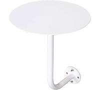 Générique Table de Bar Murale, Table de Bar Ronde à Fixation Murale, pour Bar bistrot, Bureau Flottant Salle à Manger, Cuisine, en L, d'appoint d'extérieur (Blanc,50x50x45cm)