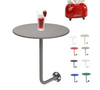 Générique Table de Bar Ronde à Fixation Murale pour Bar, Bistro, Pub, Cocktail, Bureau Flottant Salle à Manger, D40cm Table Basse en L, Tables de Comptoir Petit-Déjeuner Extérieur(Gray)