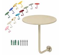 Générique Table De Bar Ronde Murale，Bureau Flottant Peu Encombrant 30-50cm Table Basse en Acier Inoxydable，Table D'appoint for Magasin De Thé Au Lait Café Fast-Food(Gold,W35xH45cm)