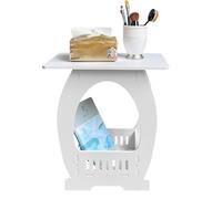 Générique Table De Bureau D'extrémité - Finition De Haute Qualité 1 300 G, Table De Chevet avec Étagères, Basse De Chevet, De Rangement Ouverte Élégante, Salon Moderne, Chambre À Coucher pour Meuble