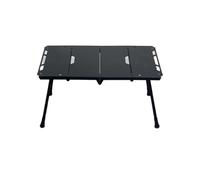 Générique Table de Camping Pliante, légère et Portable, en Alliage d'aluminium, avec Support Rangement Chauffage latéral Cool Gear(Black)