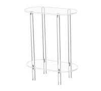 Générique Table de Chevet à Deux Niveaux en Acrylique, Meuble Antidérapant Simple, Table de Chevet Rectangulaire Créative, Idéale pour Un Café Ou Une Maison
