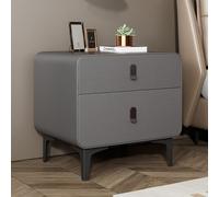 Générique Table de Chevet Haute Grise avec tiroir Coulissant et bahut, Table d'appoint étroite pour Chambre et Salon, Meuble de Chambre (Dimensions : 50 x 40 x 48 cm)