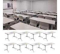 Générique Table de Conférence, Tables de Conférence Pliables avec 4 Roues Verrouillables, Idéale pour Le Bureau, Les Salles de Réunion, Les Espaces de Formation
