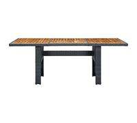 Générique Table de Jardin Gris foncé Résine tressée et Bois d'acacia,Meubles,Mobilier de Jardin,Tables de Jardin,Gris,32KG,313310